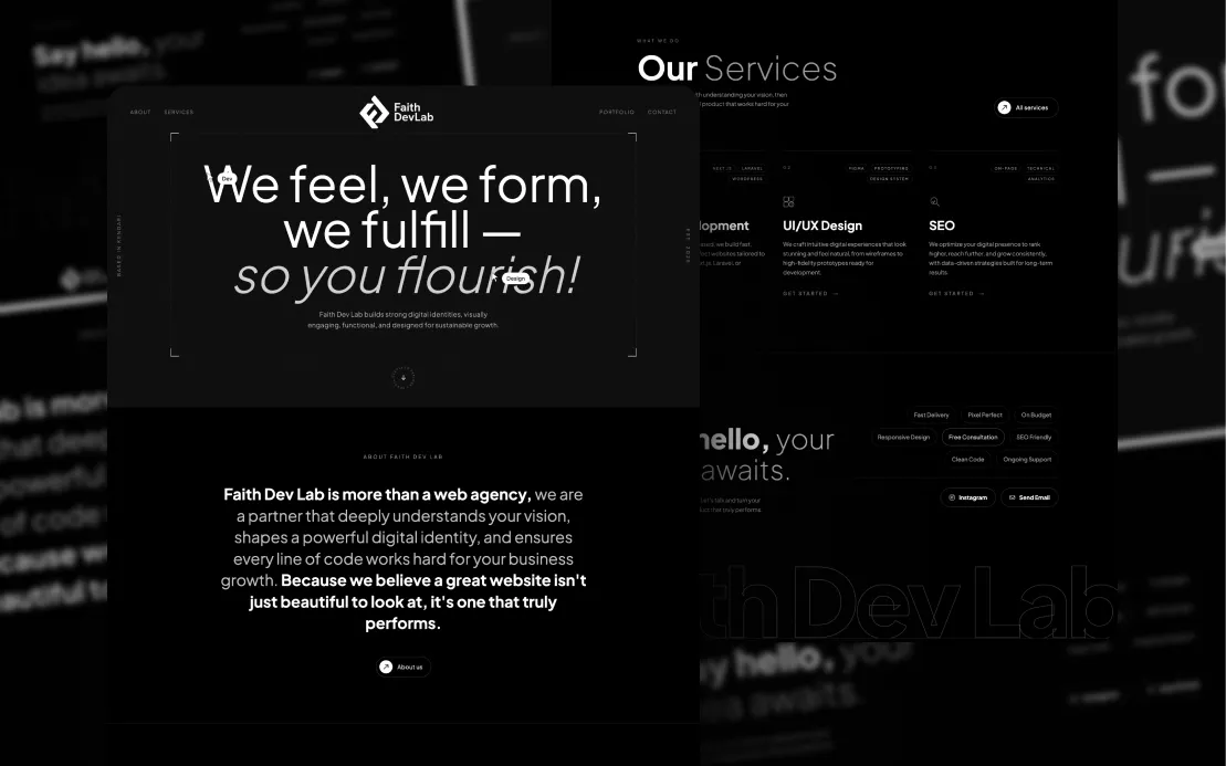 Faith Dev Lab: Digital Agency Website Faith Dev Lab: Digital Agency Website