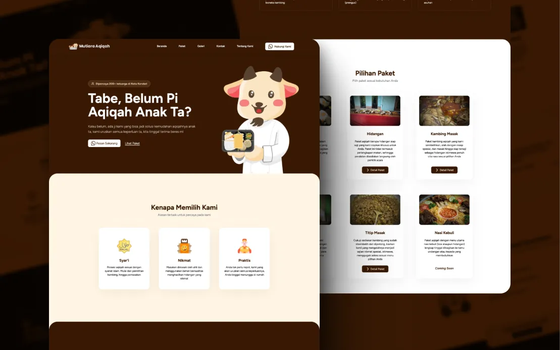 Mutiara Aqiqah Kendari: Company Profile Website Mutiara Aqiqah Kendari: Company Profile Website